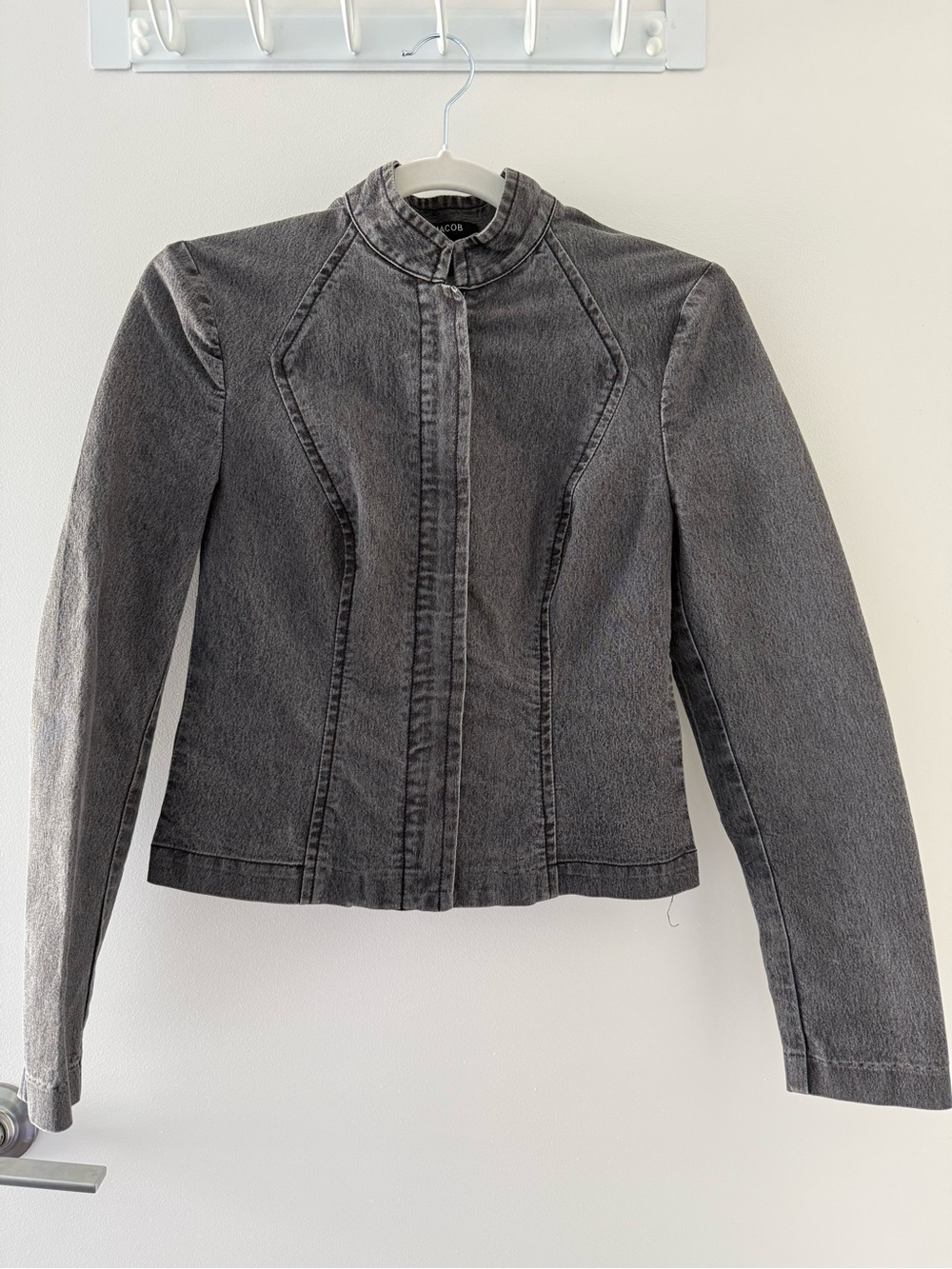 Jacob Black/Grey Washed Denim Jacket